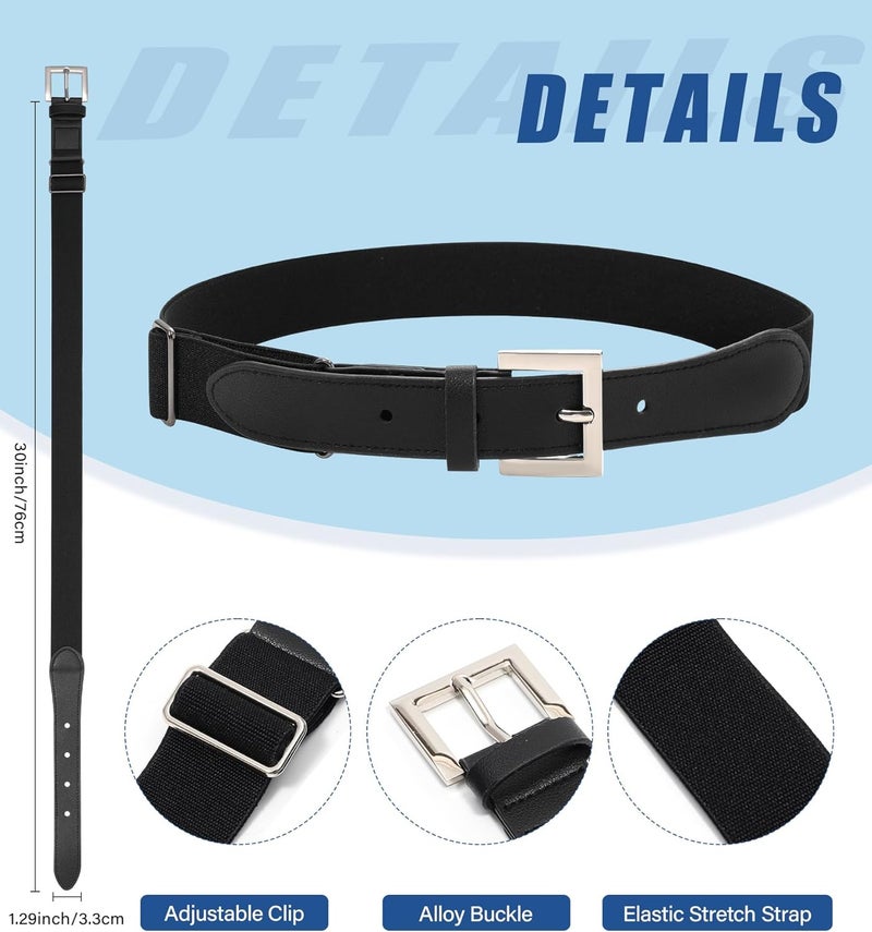 Kajeer Kid Belts for Boy Baseball Belt Softball Adjustable Fastpitch Belt Elastic Metal Buckle Youth Belt for Boys Girls - Image 2